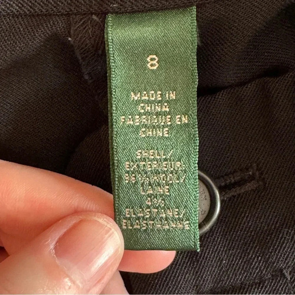 Lauren Ralph Lauren Women Sanderson Straight Pants Black Size‎ 8  Career Office - Picture 12 of 16
